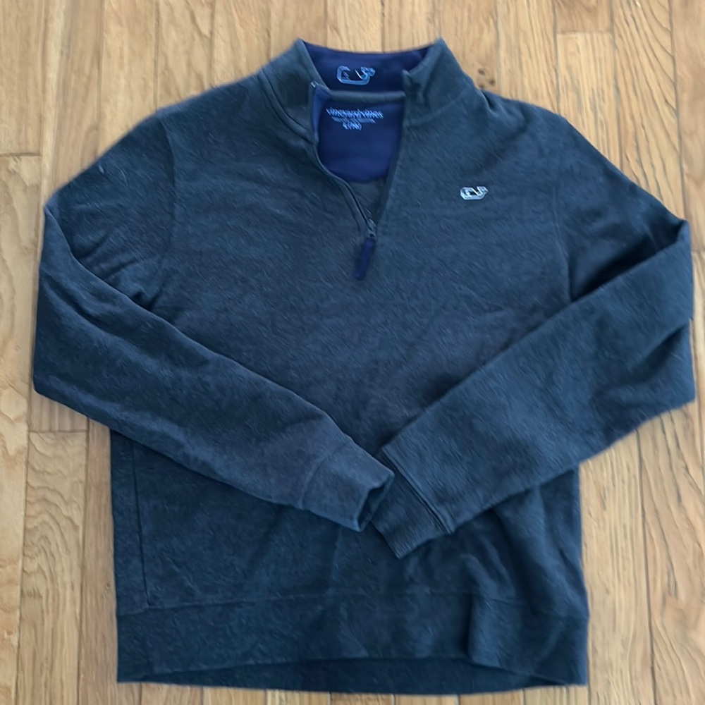 Charcoal, gray vineyard, vines quarter zip